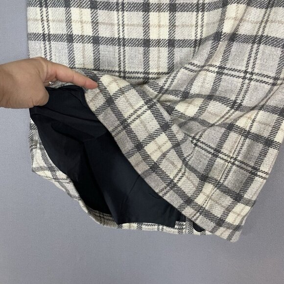 LL Bean Wool Blend Plaid Pencil Skirt Size 12 Lined Favorite Fit Preppy Academia - Picture 3 of 16
